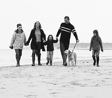 Family on Beach